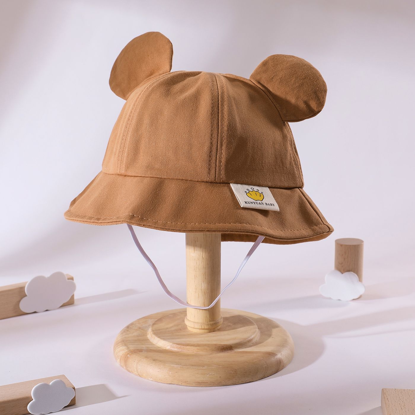 Toddler Plain Dual Ears Bucket Hat product