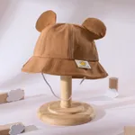 chapéu de balde de orelhas duplas simples para criança Castanho