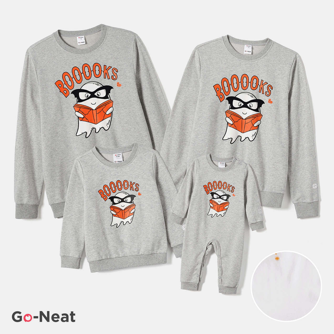 Go-Neat Family Halloween Character Tops - Casual Matching Outfits Grey image 2