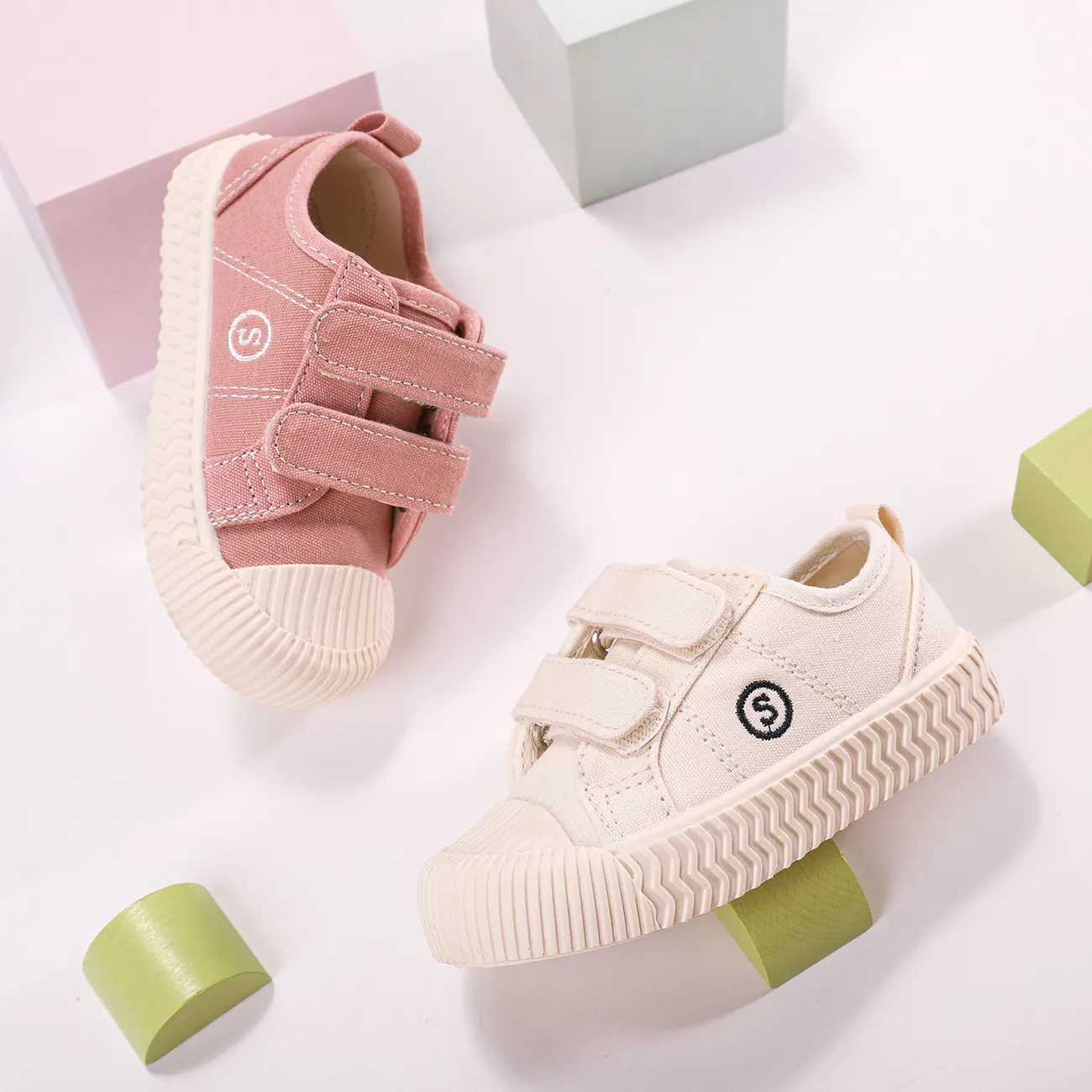 أحذية الفيلكرو للأطفال الصغار والأطفال غير الرسمية أبيض big image 1