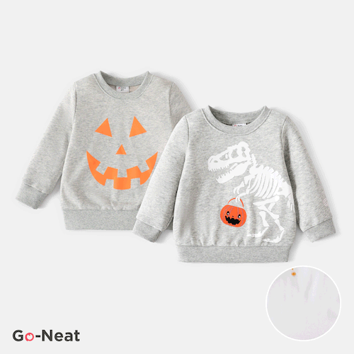 Halloween Baby&Toddlers Boy/Girl Pumpkin and Dinosuar Print T-shirt