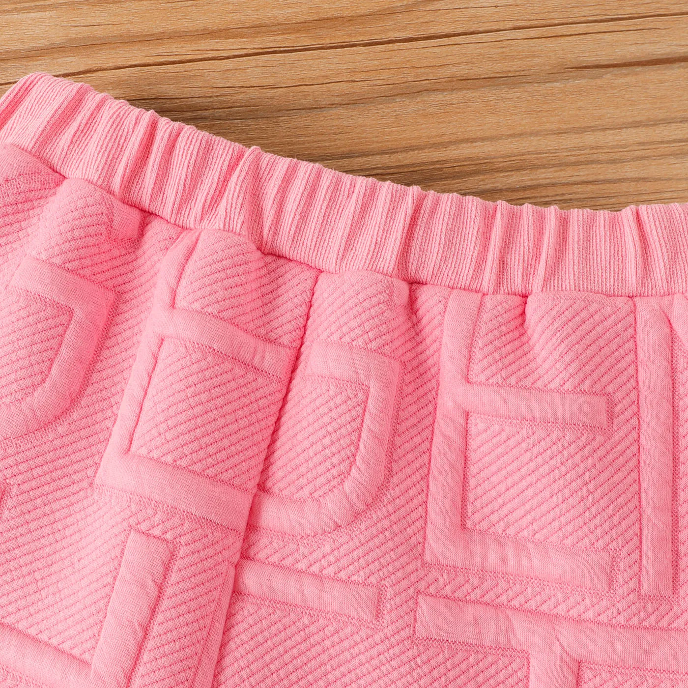  2PCS Kid Girl Avant-garde Letter Pattern Top/ Pant Set  Pink image 4