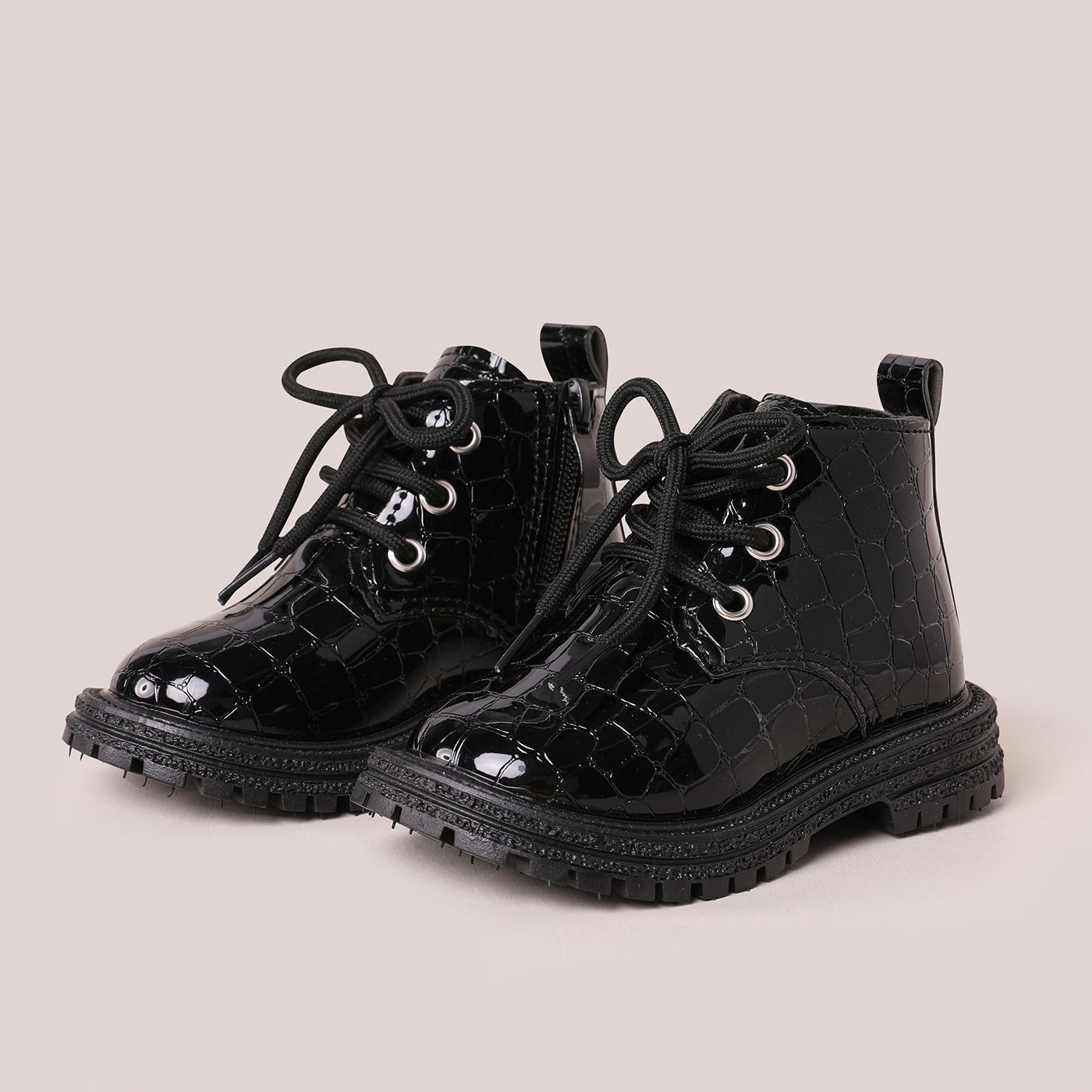 Jolis Bottes En Cuir Avec Fermeture éclair Pour Tout-petits Et Enfants.