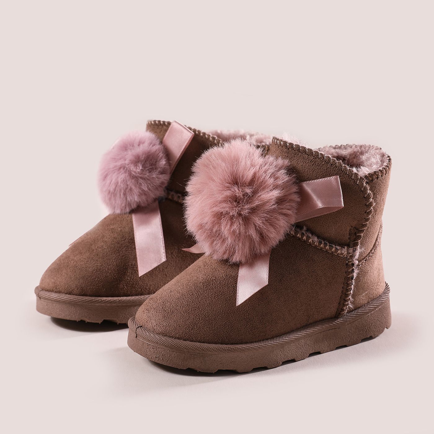 

Toddler & Kids Pompom Decor Snow Boots