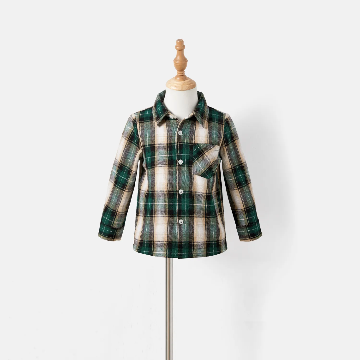 Family Matching Ribbed Embroidered Mesh Dresses And Plaid Long-sleeve Shirt Sets