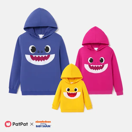 Baby Shark Family Matching Character Print Long-sleeve Hoodie