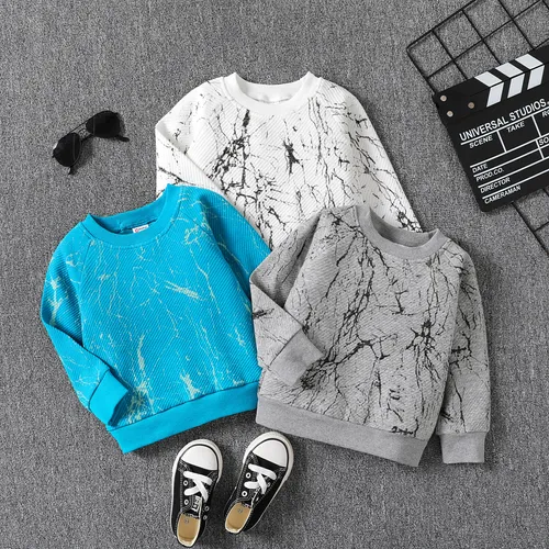 Toddler Boy Watercolor Spray Print Pullover