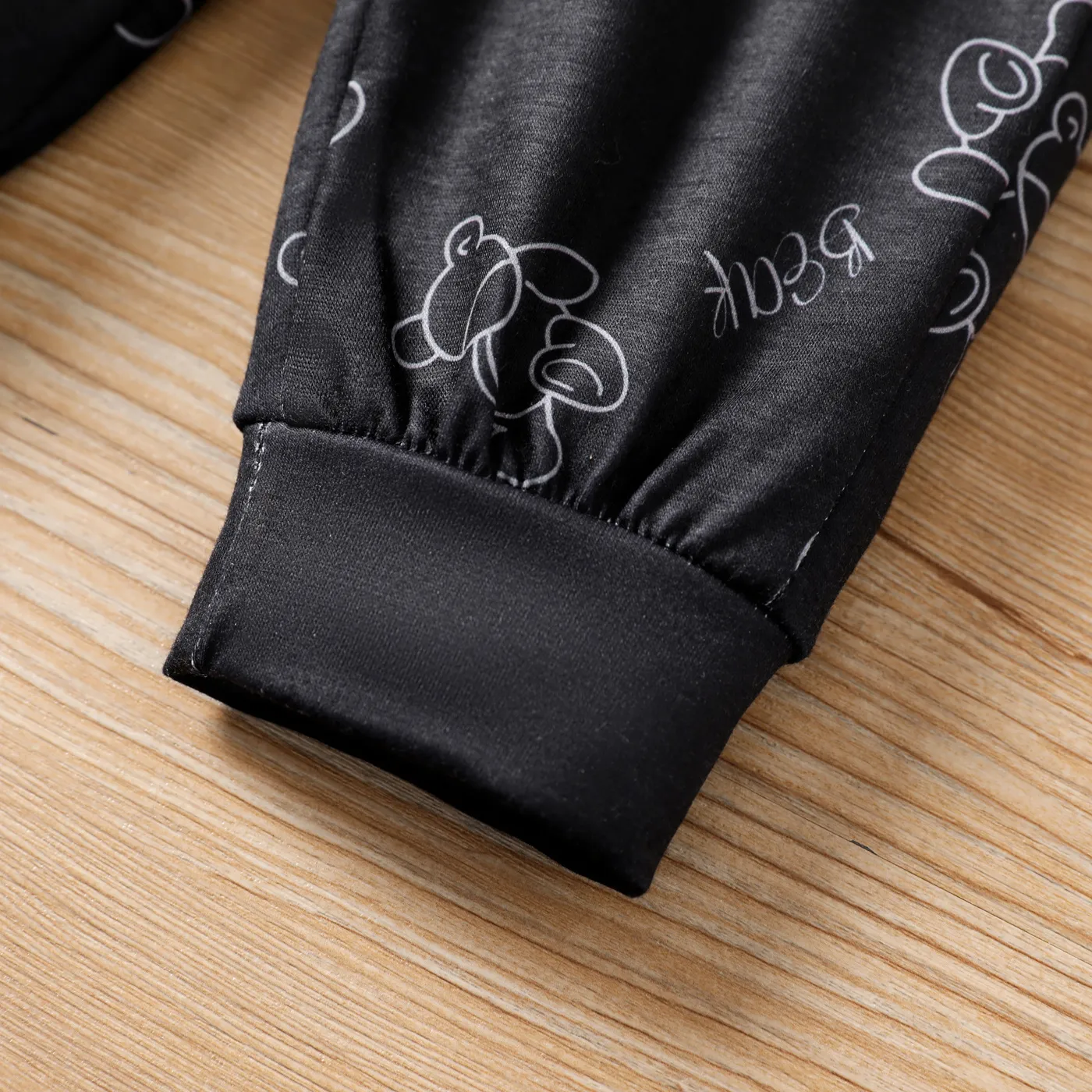2pcs Baby Boy Animal Pattern  Medium Loose Pants Black image 5