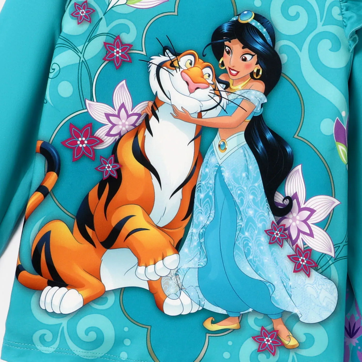 Disney Princess Baby Girl 2pcs Character Print Long-sleeve Top and Leggings Set Turquoise image 3
