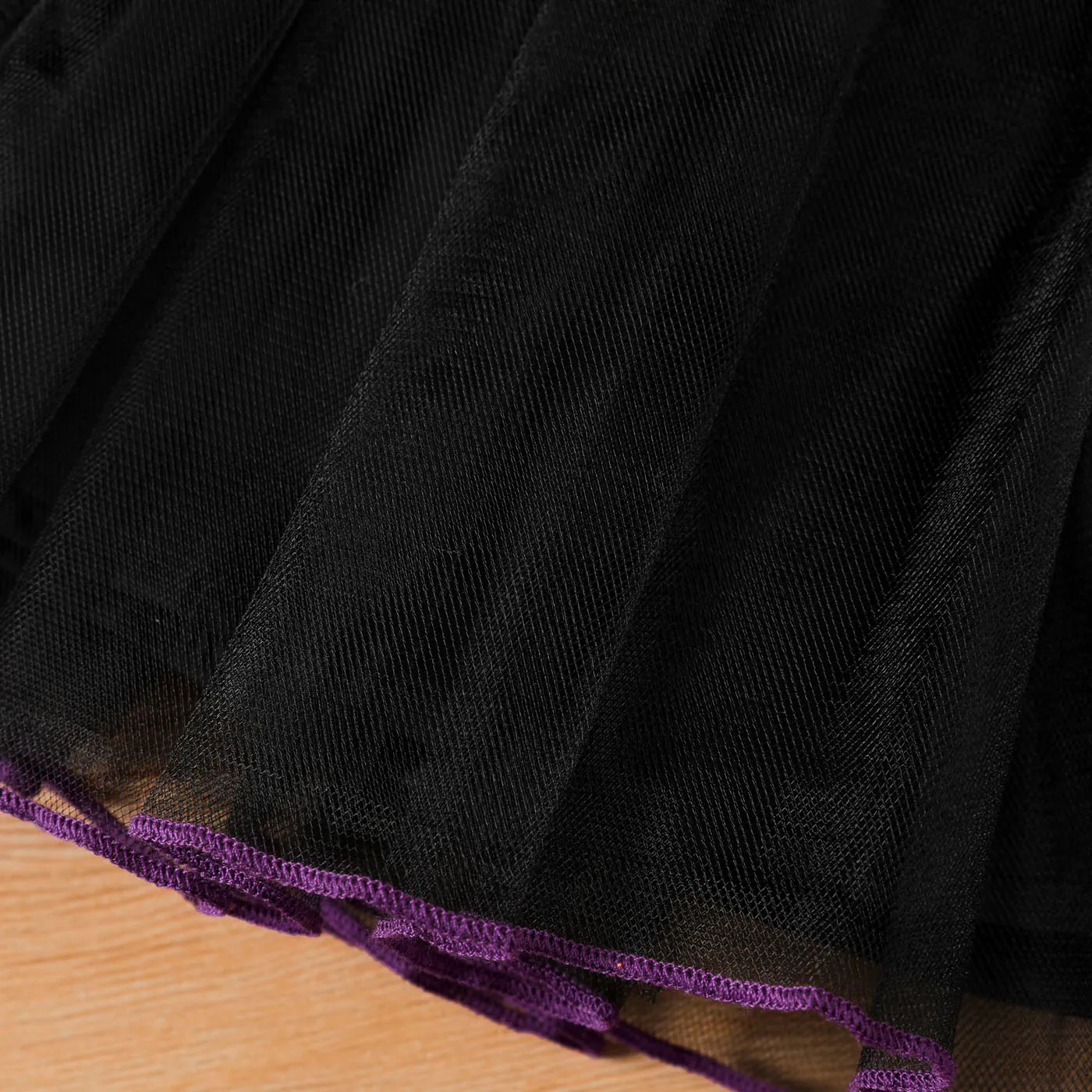 2PCS Baby Girl Halloween Multi-layered Dress Set Black image 6