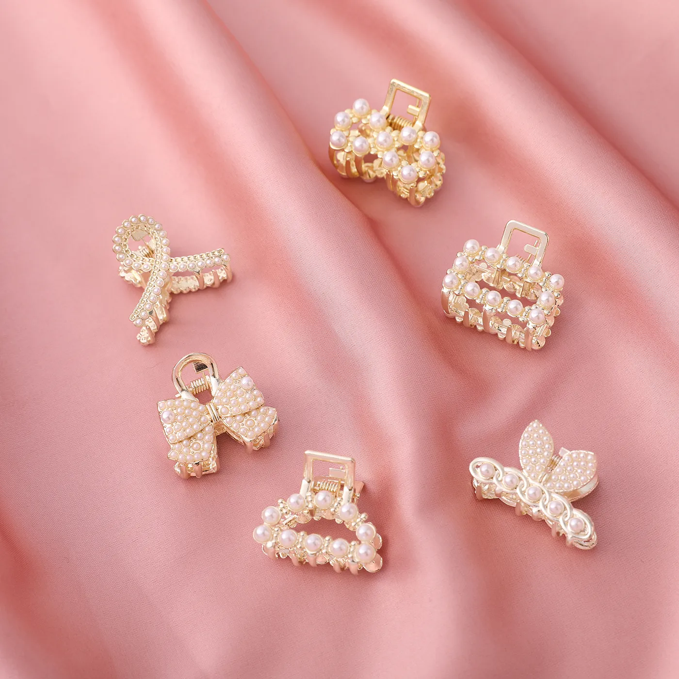 Toddler / Kid's Delicate Rhinestone Pearl Small Hair Clip