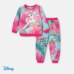 Disney Princess Baby Girl 2pcs Character Print Long-sleeve Top and Pants Set Pink