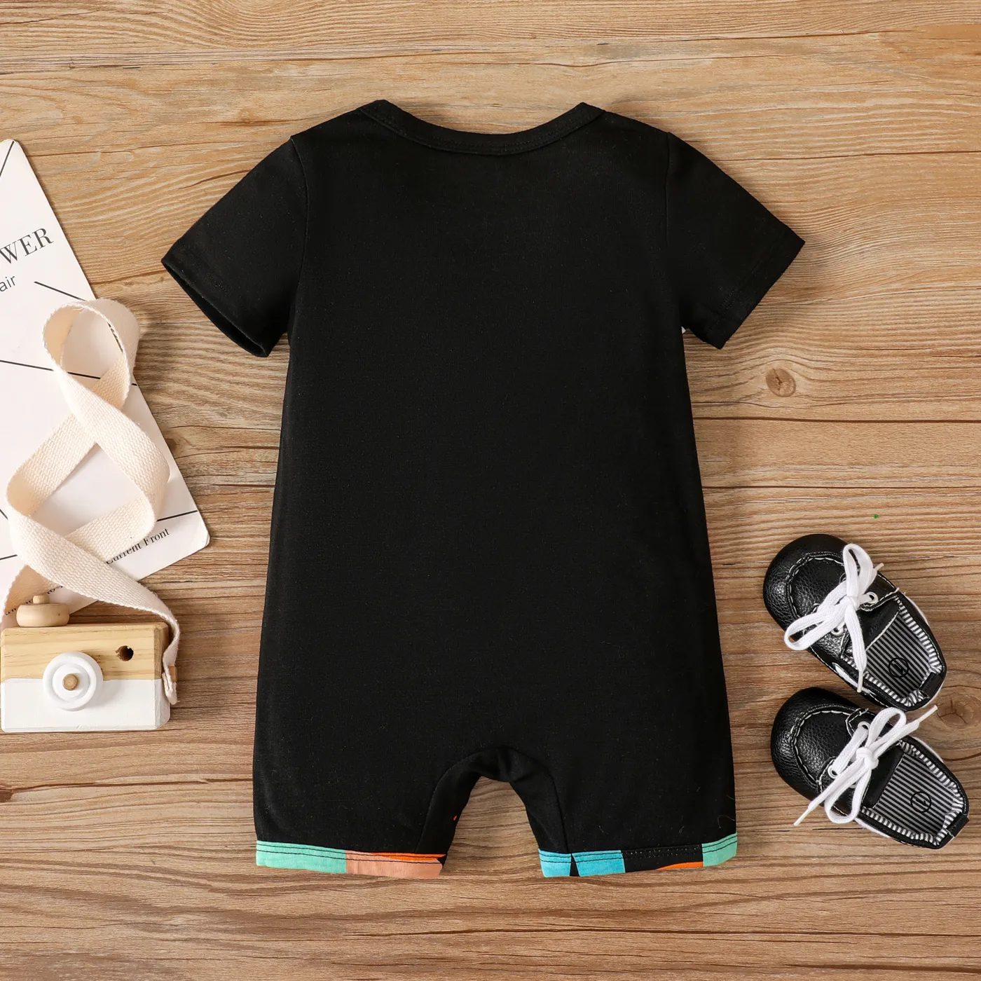 Baby Boy Naia™ Letter Print Short-sleeve Romper  image 2