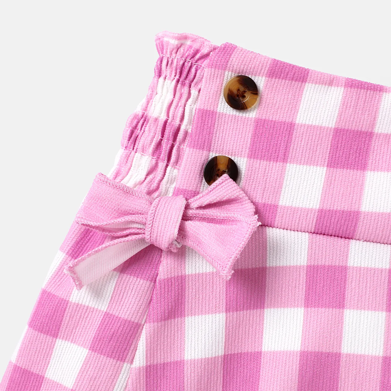 L.O.L. SURPRISE! Kid Girl 2pcs Character Print Long-sleeve Top and Plaid Skirt Set  Light Pink big image 1