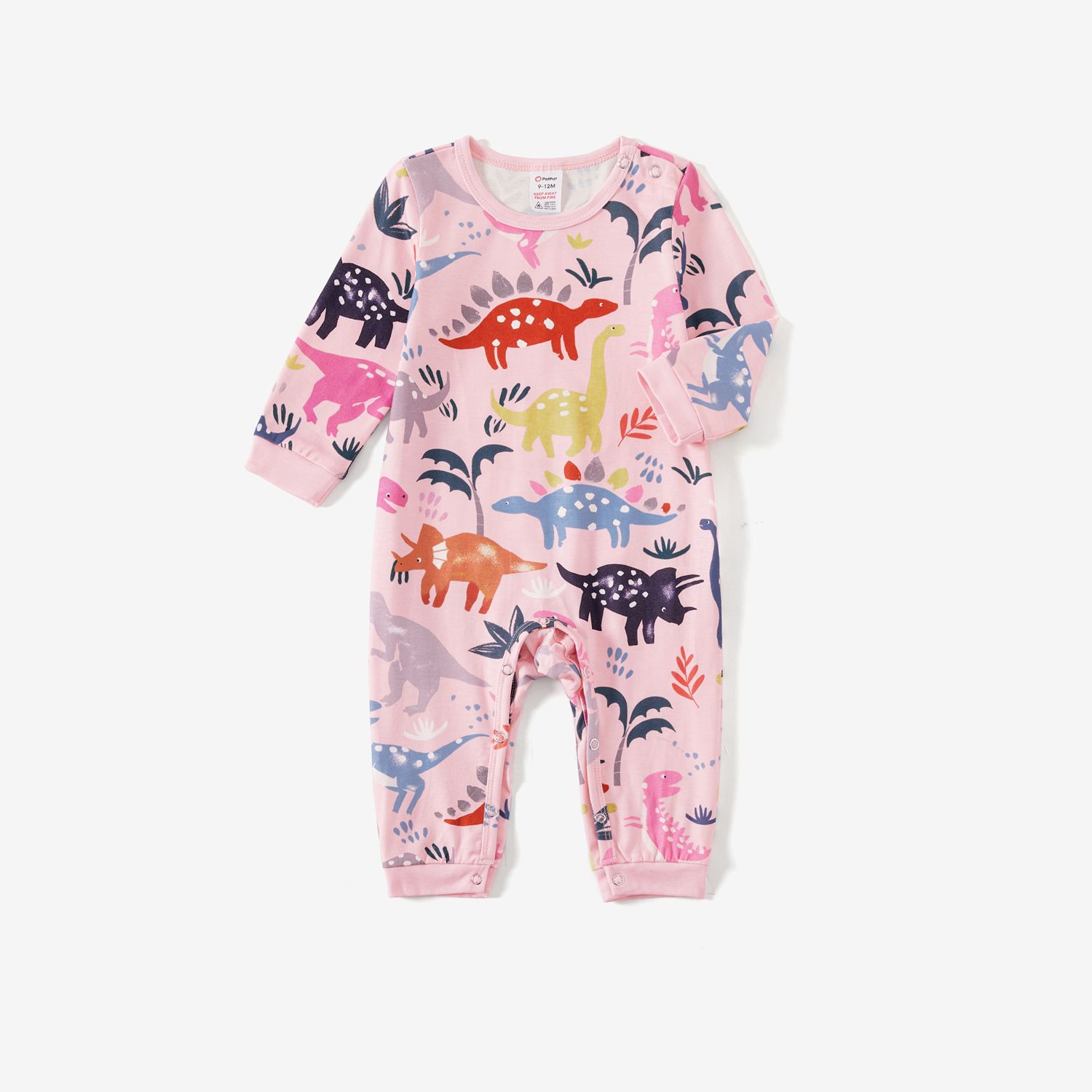 Halloween Family Mtaching Dinosaur Print Pajamas Sets (Flame Resistant)