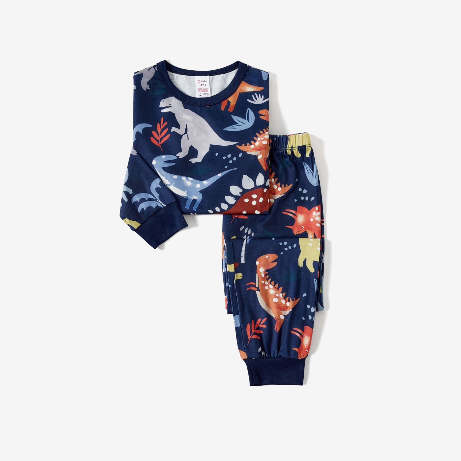 Halloween Family Mtaching Dinosaur Print Pajamas Sets (Flame Resistant)