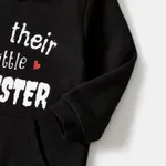 Halloween Family Matching Letter Print 3D Hoodie Design Long-sleeve Sweatshirt  Black image 5