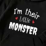 Halloween Family Matching Letter Print 3D Hoodie Design Long-sleeve Sweatshirt  Black image 4