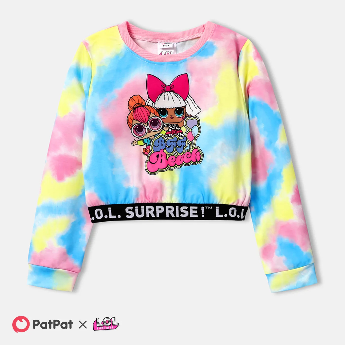 L.O.L. SURPRISE! Kid Girl Graphic Print Longsleeve Tiedye Top or