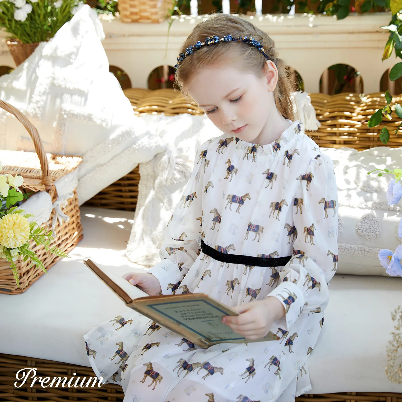 Elegant Animal Pattern Kid Girl Dress