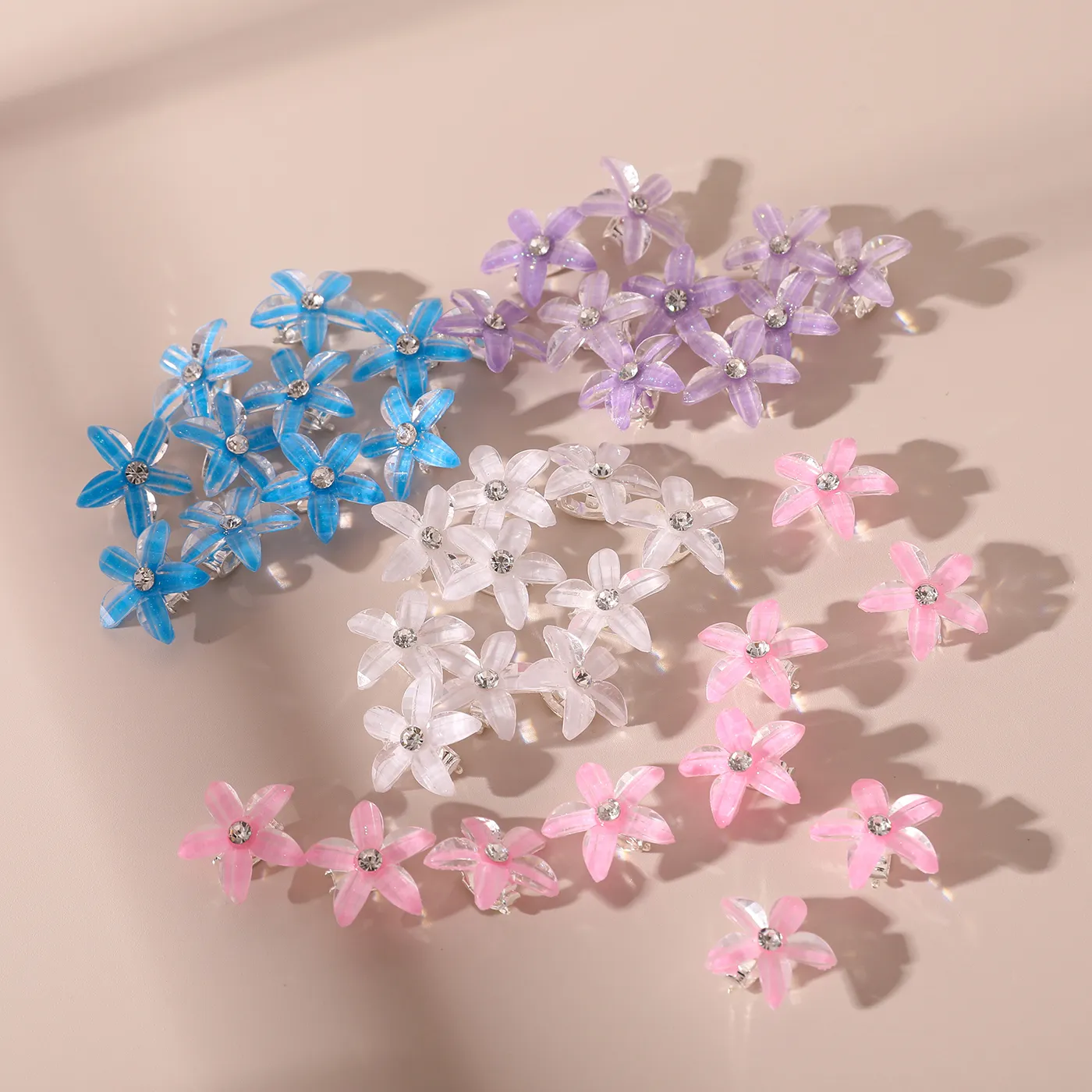 10-PACK Toddler/Kid Flower-shaped Hair Clip for Girl Pink image 6