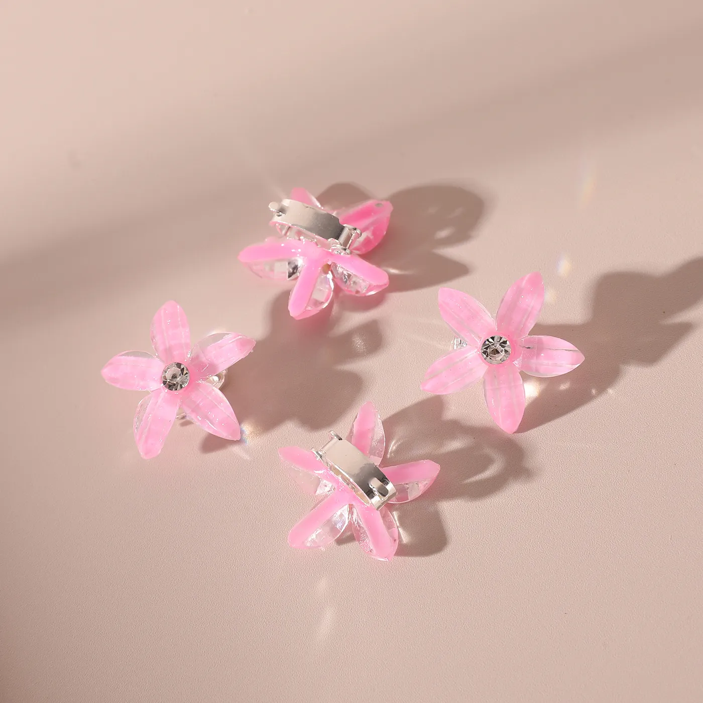 10-PACK Toddler/Kid Flower-shaped Hair Clip for Girl Pink image 4