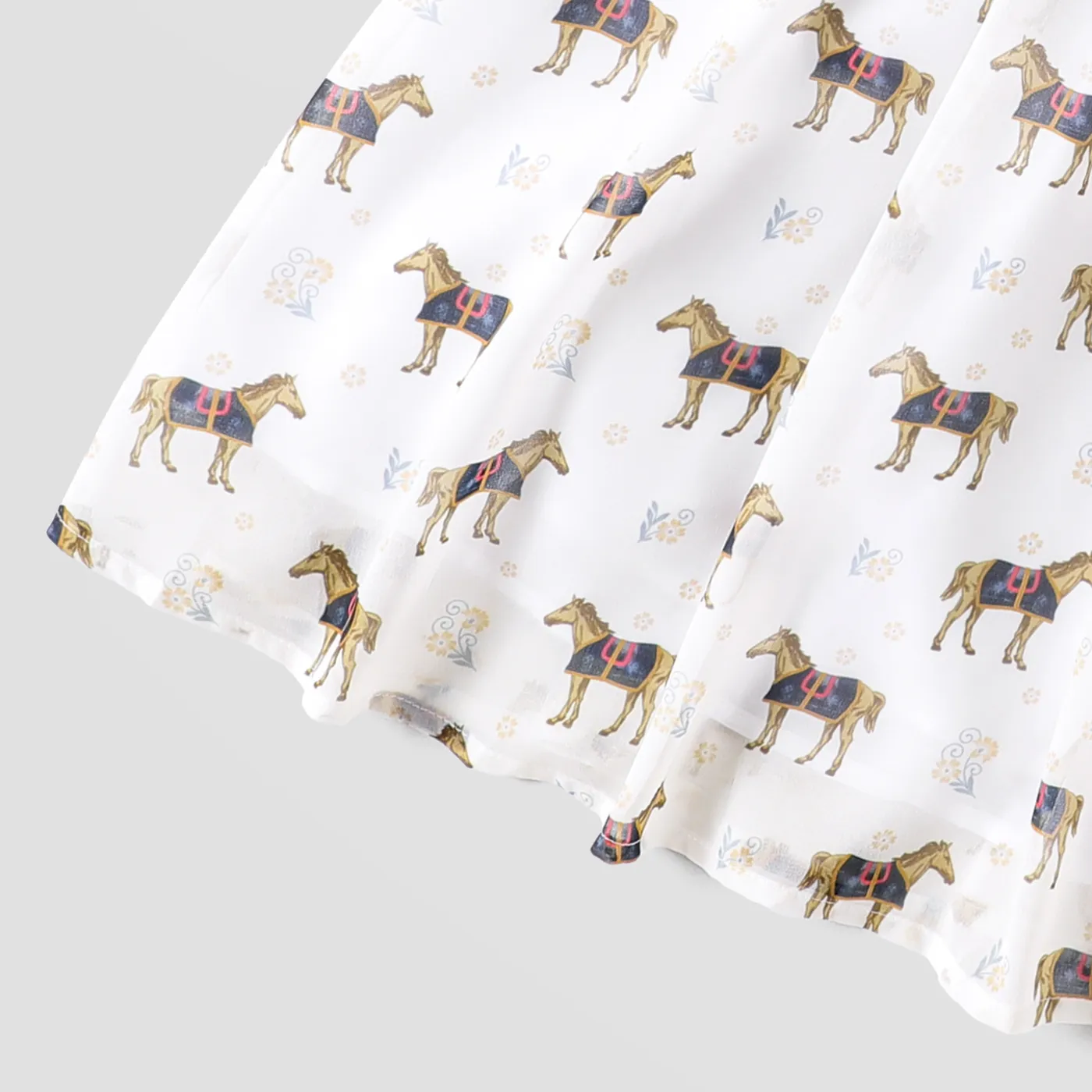 2pcs Cotton/Polyester Blend Girl's Elegant Medium Thickness  Smocking Suits with Animal Pattern  image 6