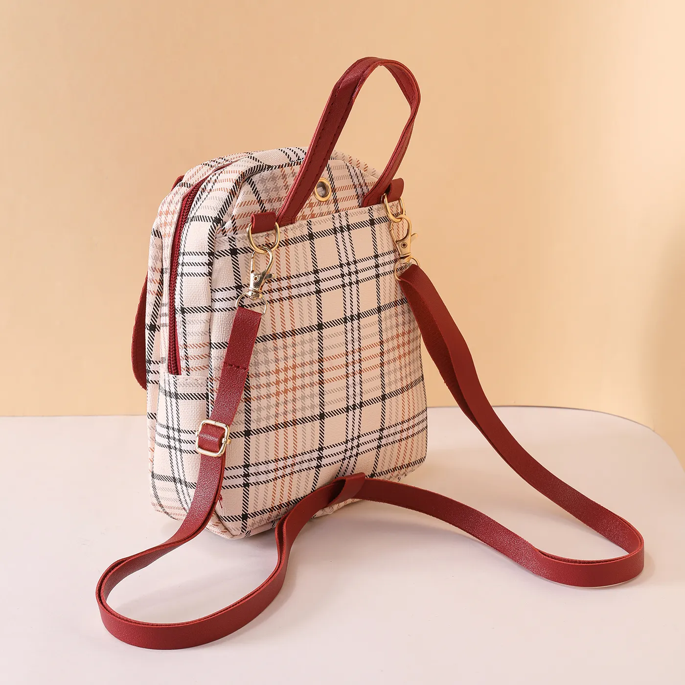 Crianças / Toddler Casual Moda Colorblock Mochila Clássica para Menina Vermelho image 2