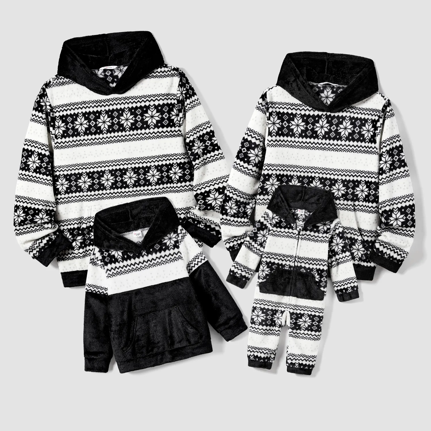 Christmas Family Matching Fleece Hooded Tops  image 2