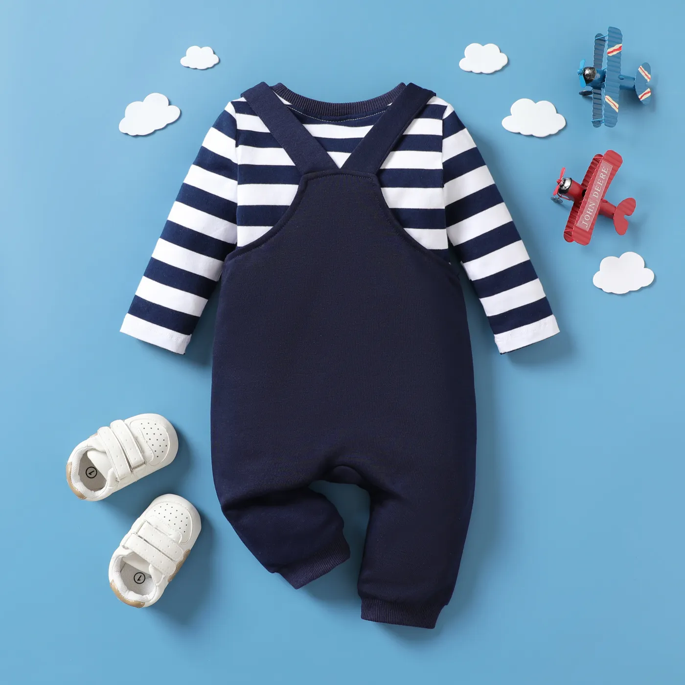 2pcs Baby Boy Airplane Pattern Hanging Strap Set  image 3
