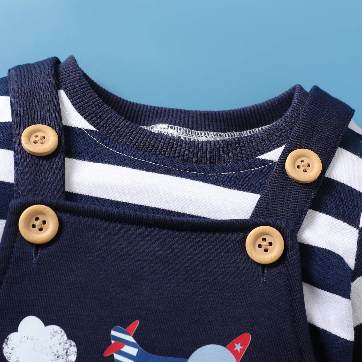 2pcs Baby Boy Airplane Pattern Hanging Strap Set  image 4