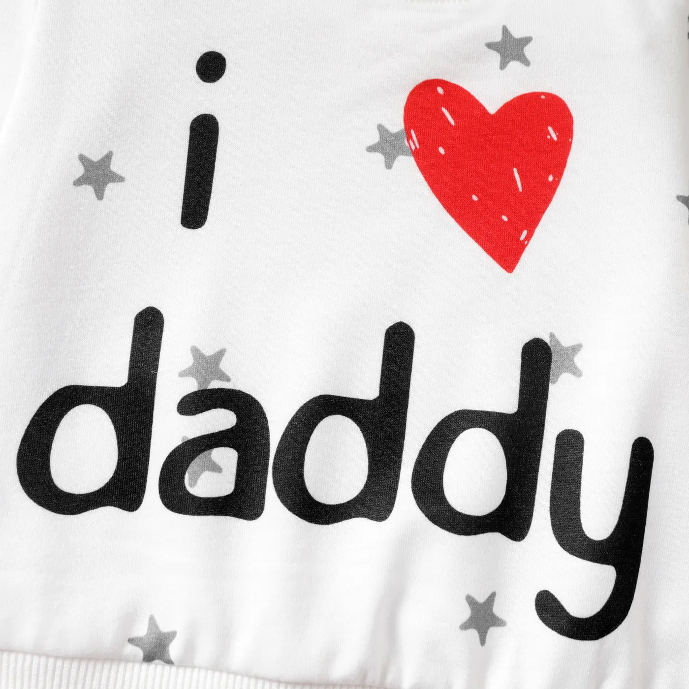 Sibling Matching Letters Print Casual Tops  image 2