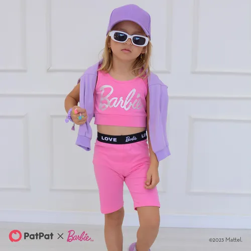 Barbie 2pcs Toddler/Kid Girl Cotton Tank Top and Shorts Set