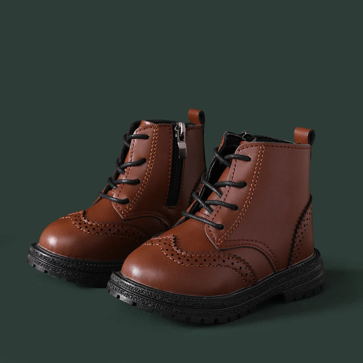 Toddler & Kids Classic Baroque Side Zipper Boots Brown image 3