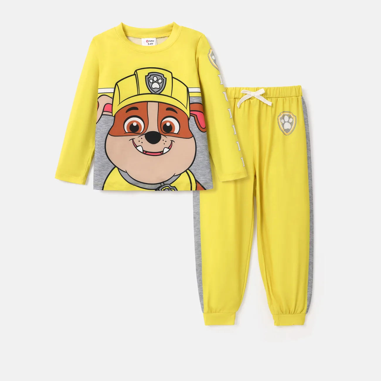 PAW Patrol Toddler Boy/Girl 2-Piece Cartoon Print Top and Pants Set Yellow big image 1