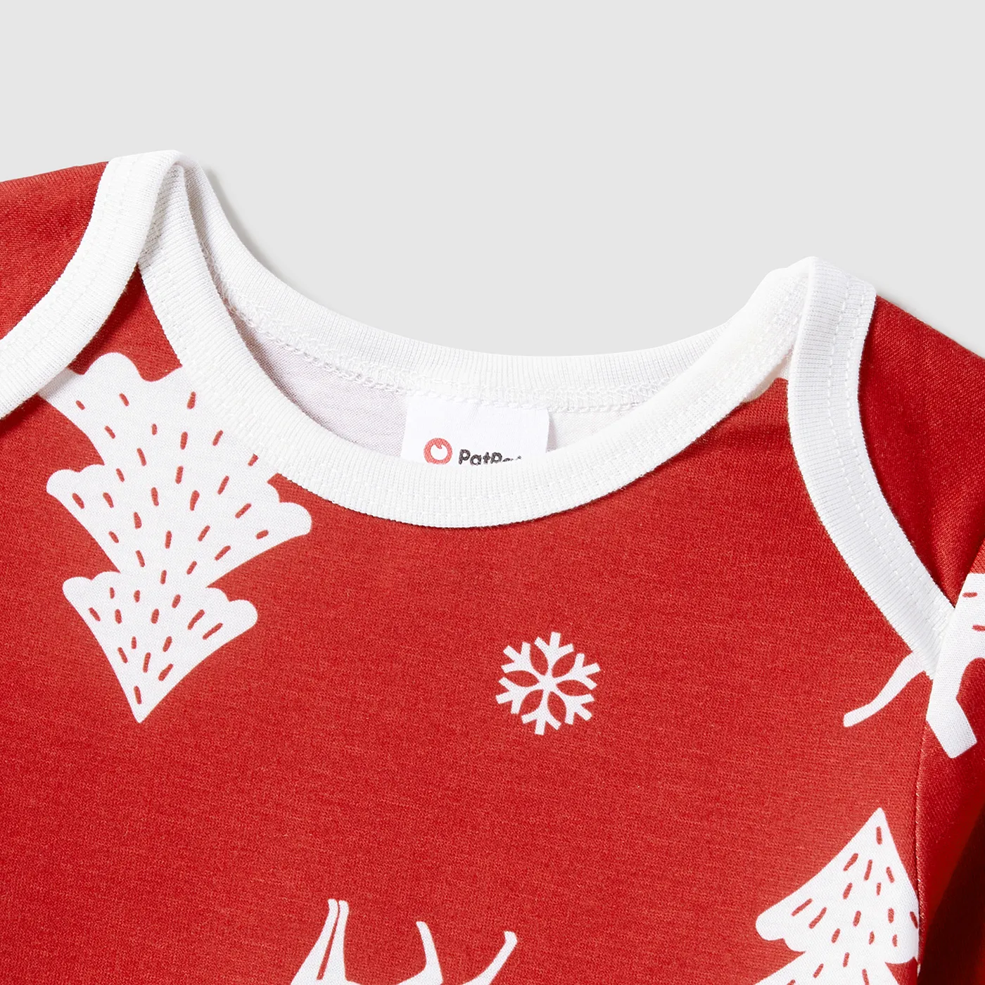 Christmas Tree and Reindeer Allover Print Family Matching Long-sleeve Onesies Pajamas Sets (Flame Resistant)  image 2