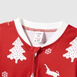 Christmas Tree and Reindeer Allover Print Family Matching Long-sleeve Onesies Pajamas Sets (Flame Resistant)  image 6
