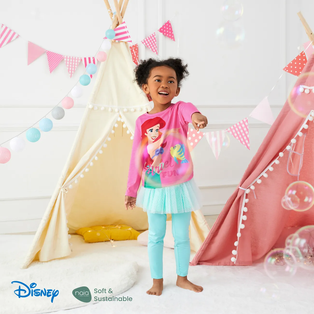Disney Princess Toddler Girl Naia™ Character Print Long-sleeve Tee  Pink big image 1