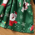  2PCS Kid Girl Childlike Christmas Bandage Dress 
  image 5