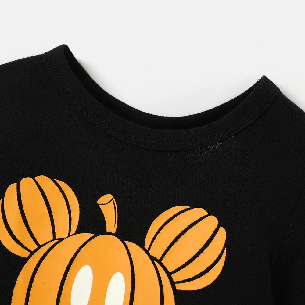 Disney Mickey and Friends Halloween Glow In The Dark Family Matching Pumpkin Print Long-sleeve Tops  big image 3