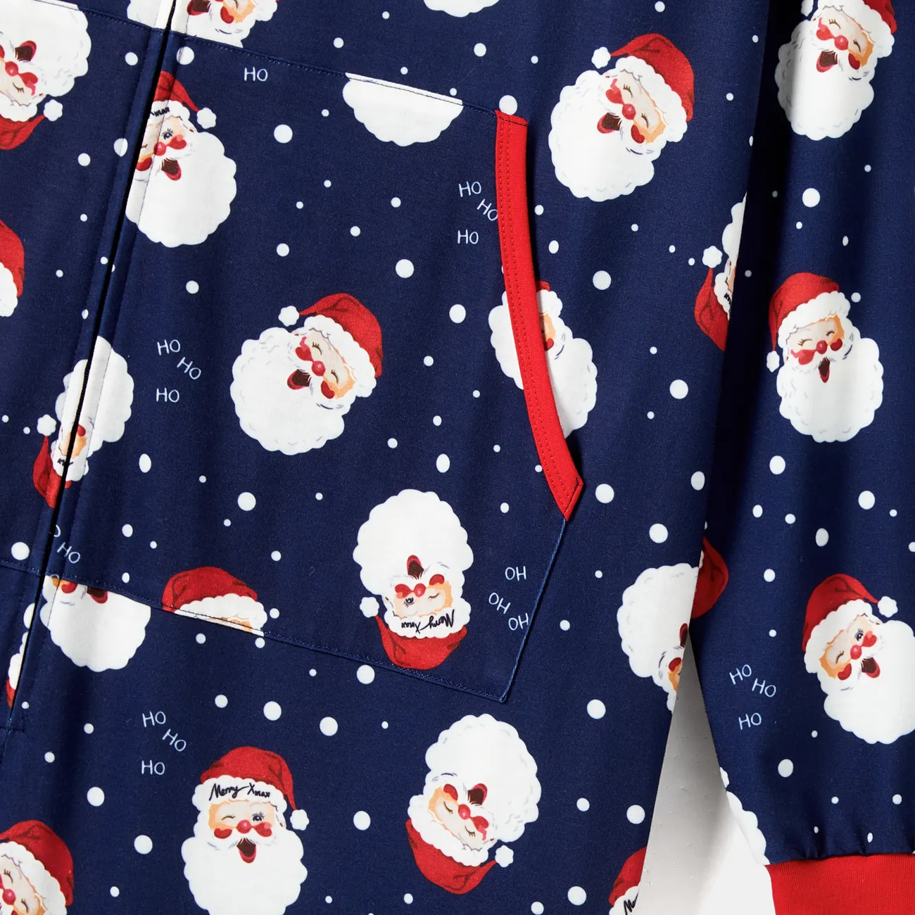 Natal Look de família Manga comprida Conjuntos de roupa para a família Pijamas (Flame Resistant) Azul big image 1