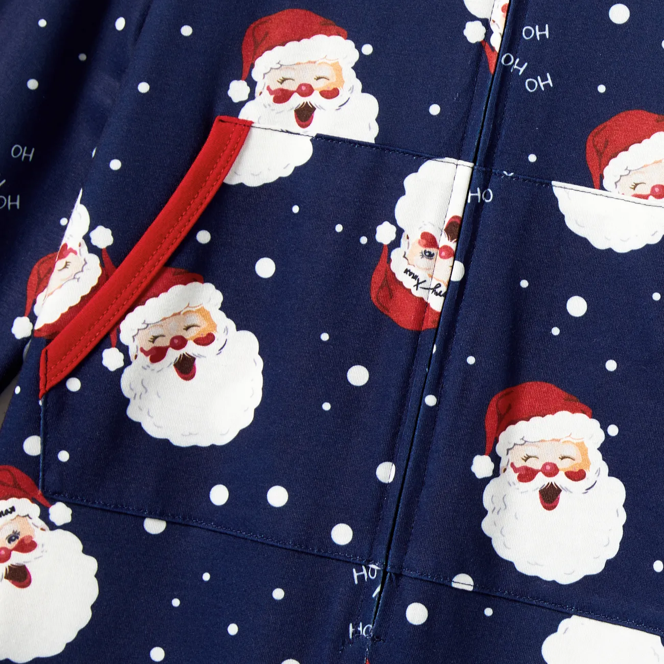 Weihnachten Familien-Looks Langärmelig Familien-Outfits Pyjamas (Flame Resistant) blau big image 1