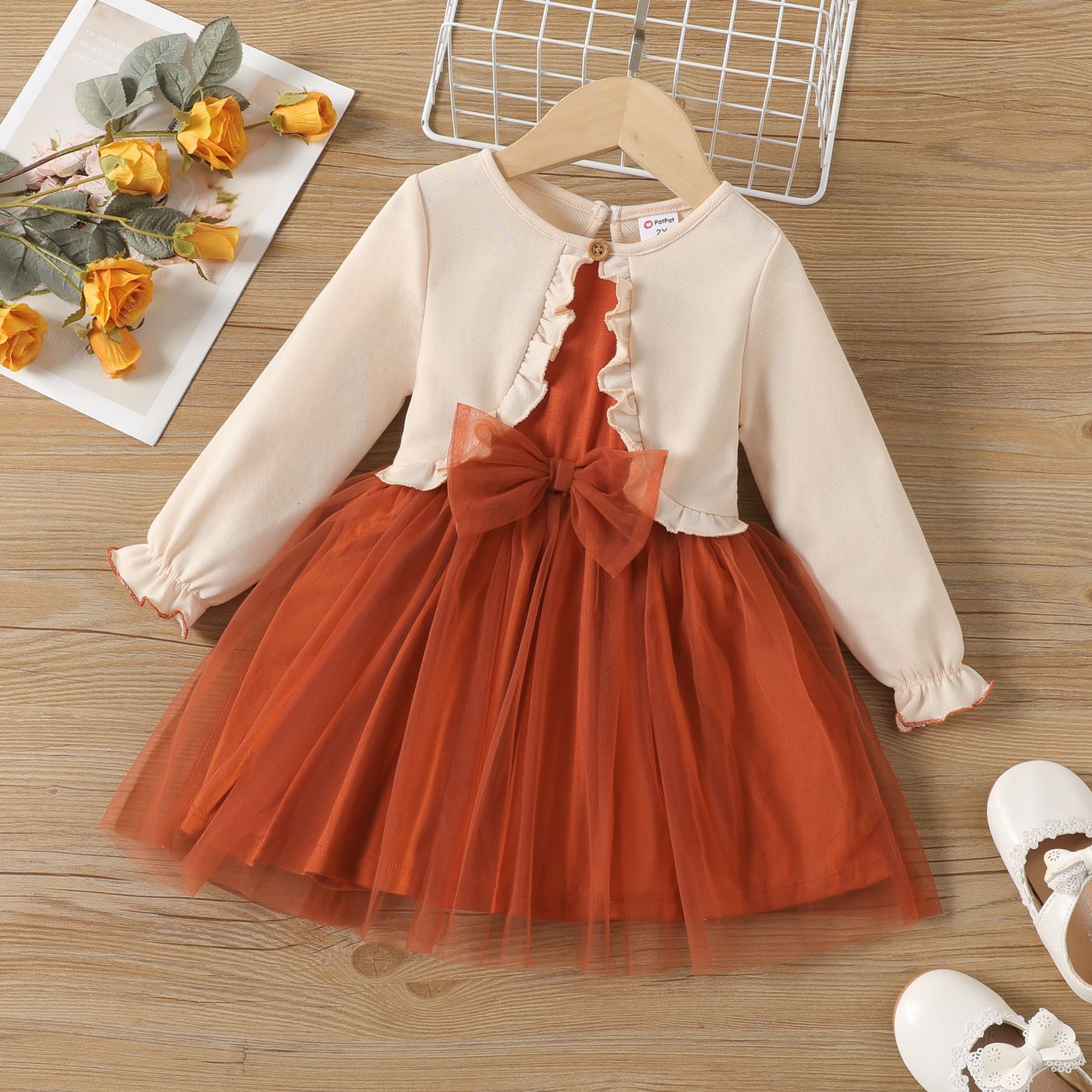 

Toddler Girl Sweet 3D Mesh Fairy Dress