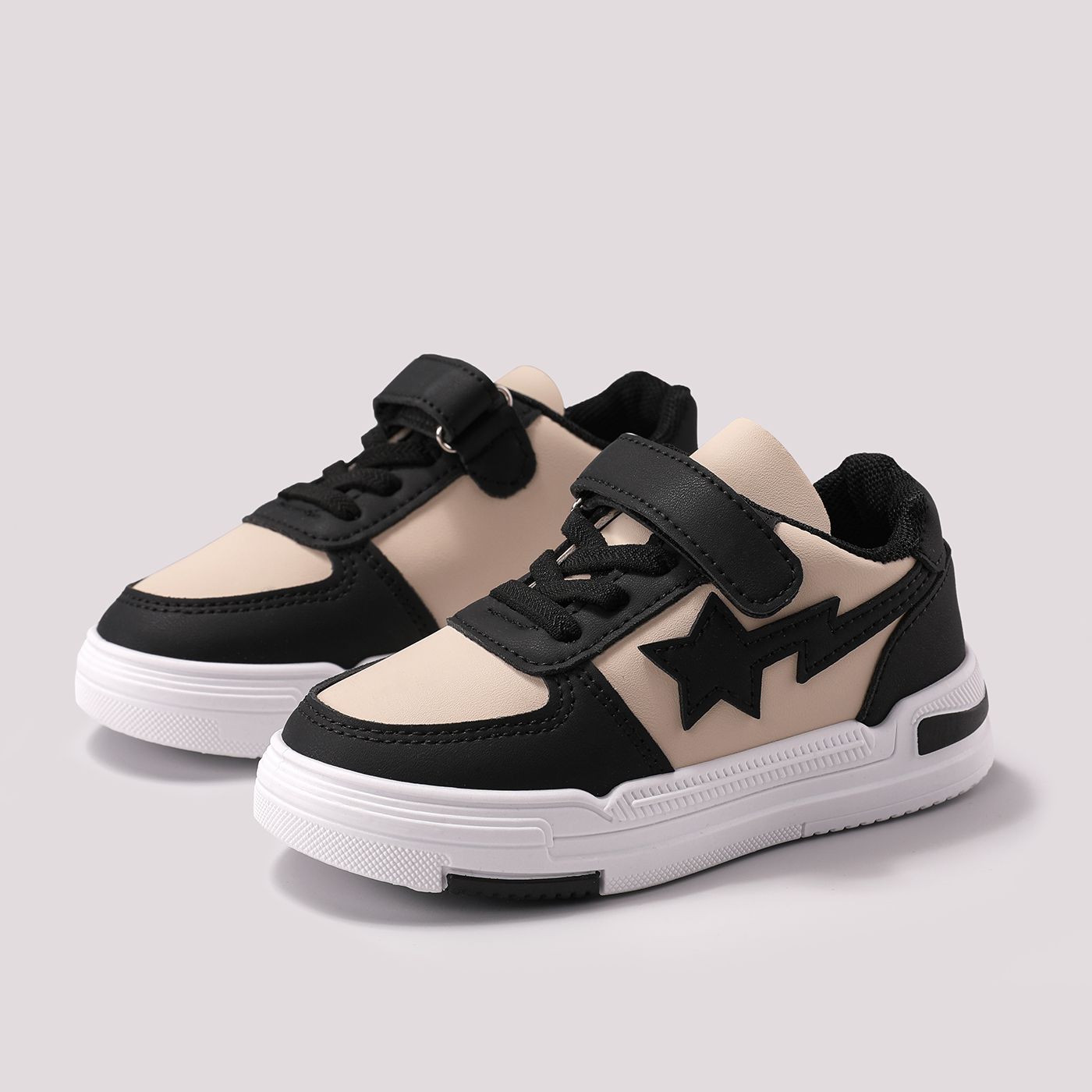 Kids Star Pattern Color-block Velcro Sports Chaussures