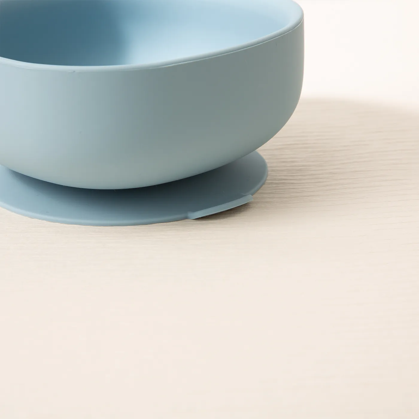 BPA-Free Silicone Suction Bowl and Plate Set for Babies Light Blue image 6