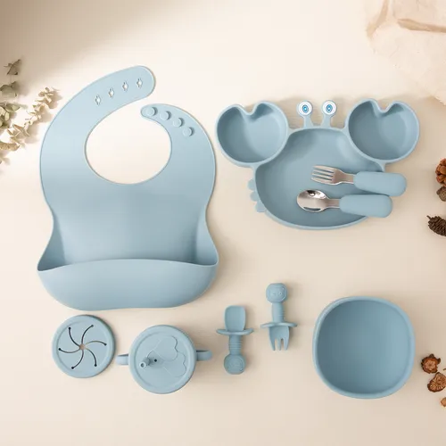 BPA-Free Silicone Suction Bowl and Plate Set for Babies