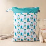 Baby Stroller Bedside Hanging Bag - Waterproof Cloth Diaper Wet/Dry Bag Turquoise