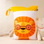 Cute Double-Zipper Waterproof Bag for Storing Baby's Diapers  image 2