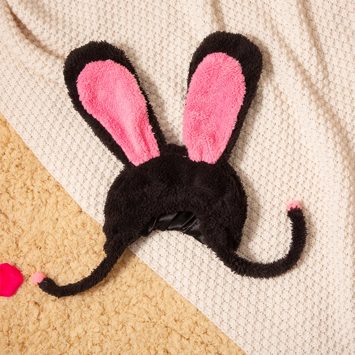 Baby Lamb Fleece Photoshoot Outfit - Includes Hat and Onesie Pink image 5