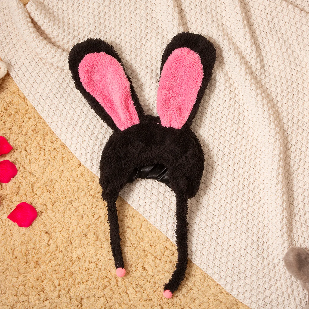 Baby Lamb Fleece Photoshoot Outfit - Includes Hat and Onesie Pink image 4